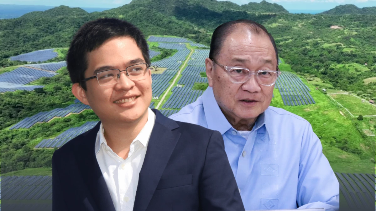 Batangas Rep. Leandro Leviste and Manuel V. Pangilinan