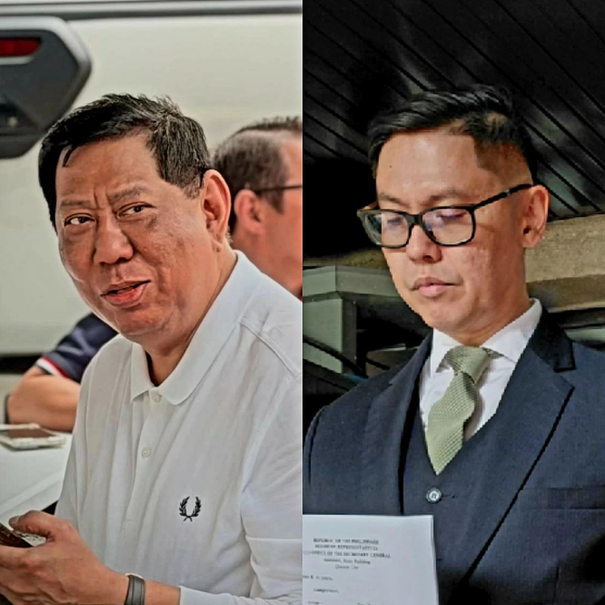 Caloocan City 2nd district Rep. Edgar "Egay" Erice (left), lawyer Andre de Jesus (Facebook, MANILA BULLETIN)