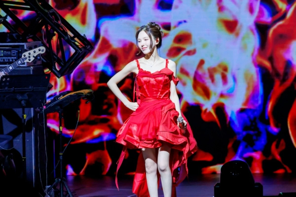 K-pop artist Wendy at her W:EALIVE world tour in Manila on Jan. 17 at the New Frontier Theater (Photo courtesy of Marck Forca)