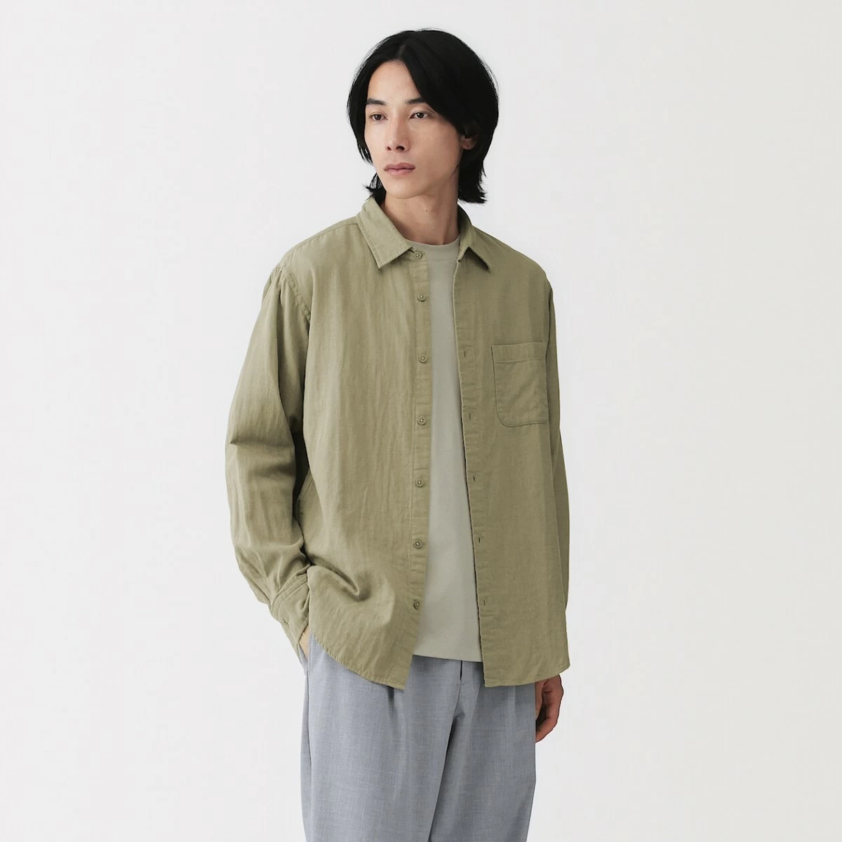 Men's Kapok blend long sleeve shirt (₱1,950)