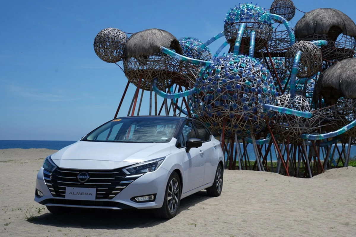 Nissan Almera with the Mebuyan Vessel in San Juan, La Union