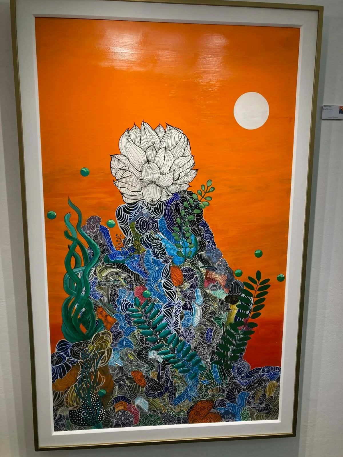 'CORAL MEDLEY' 60x26 inches, acrylic on canvas