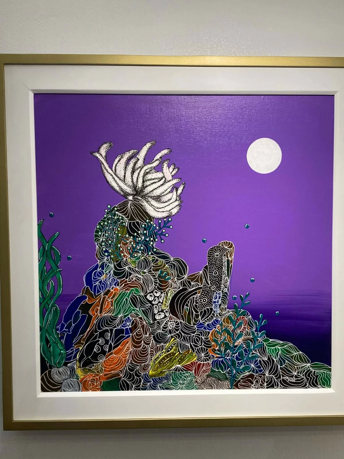 'CORAL ABYSS' 24x24 inches, acrylic on canvas