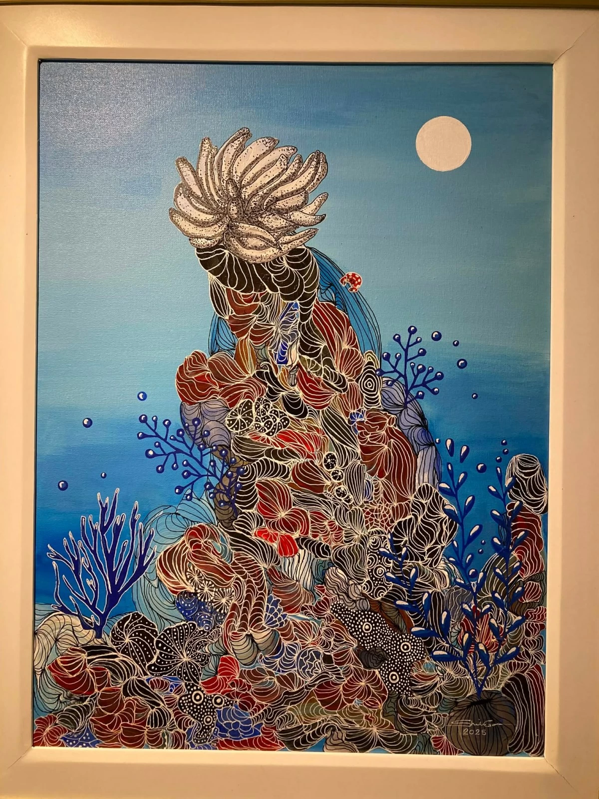 'CORAL MYSTIQUE' 24x18 inches, acrylic on canvas