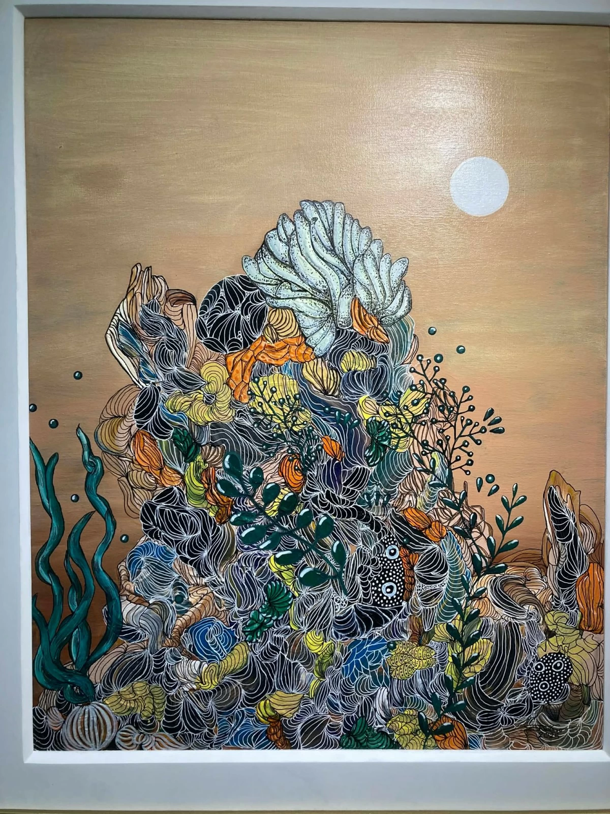 'CORAL TRANQUILITY' 30x24 inches, acrylic on canvas