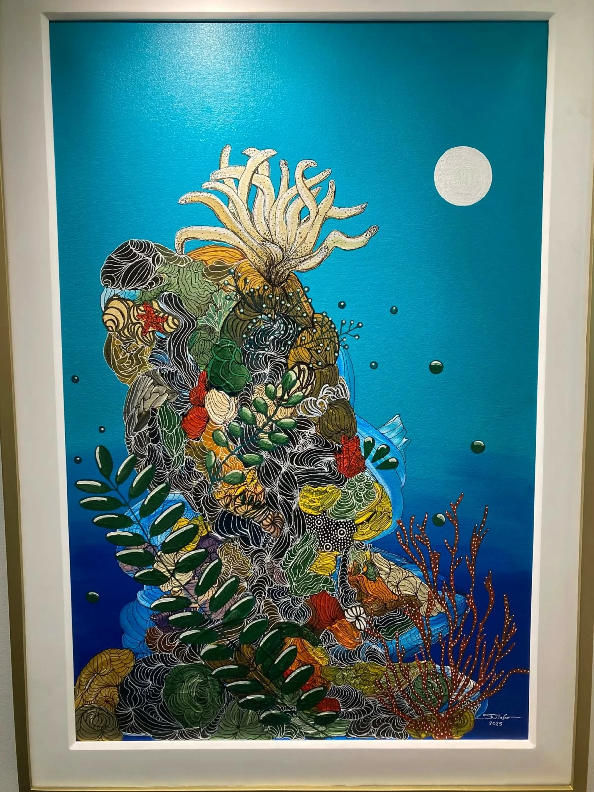 'CORAL SANCTUARY' 36x24 inches, acrylic on canvas