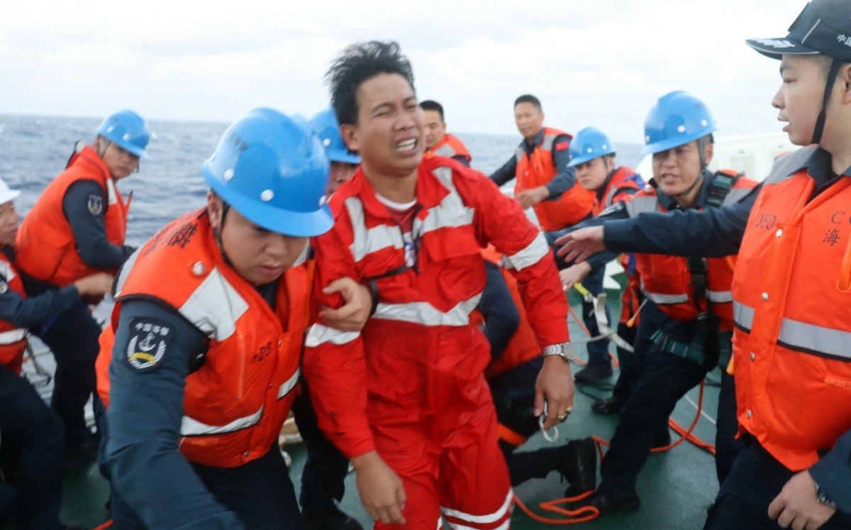 PCG, China conduct SAR ops as Singaporean cargo ship with 21 Filipino crew tilts off Pangasinan
