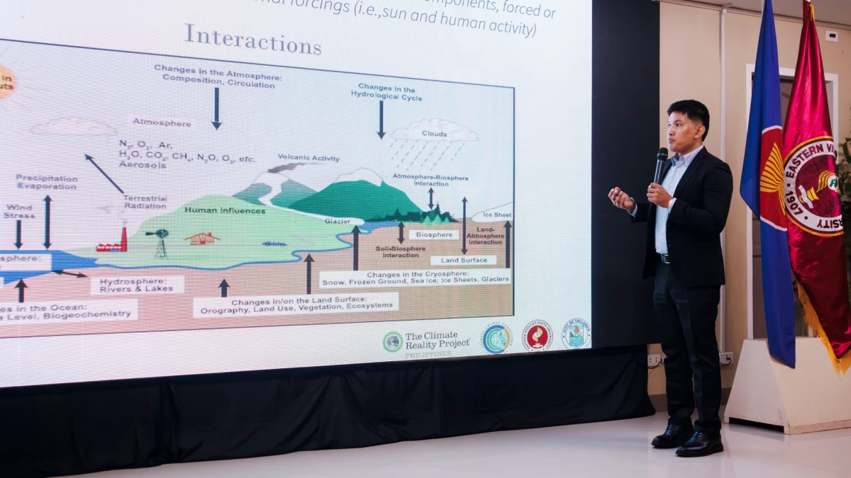 Charlindo Torrion, Climate Reality leader and Visayas State University director for disaster resilience and management, discusses the climate crisis.