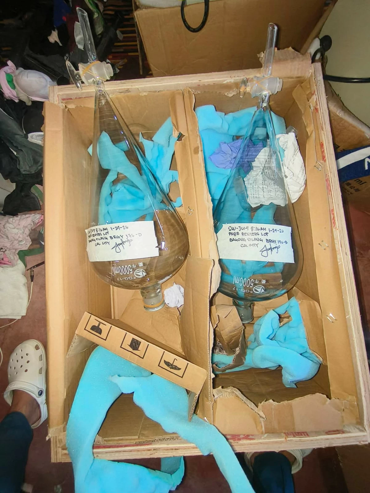 Recovered piece of evidences (Photo from NPD-PIO)