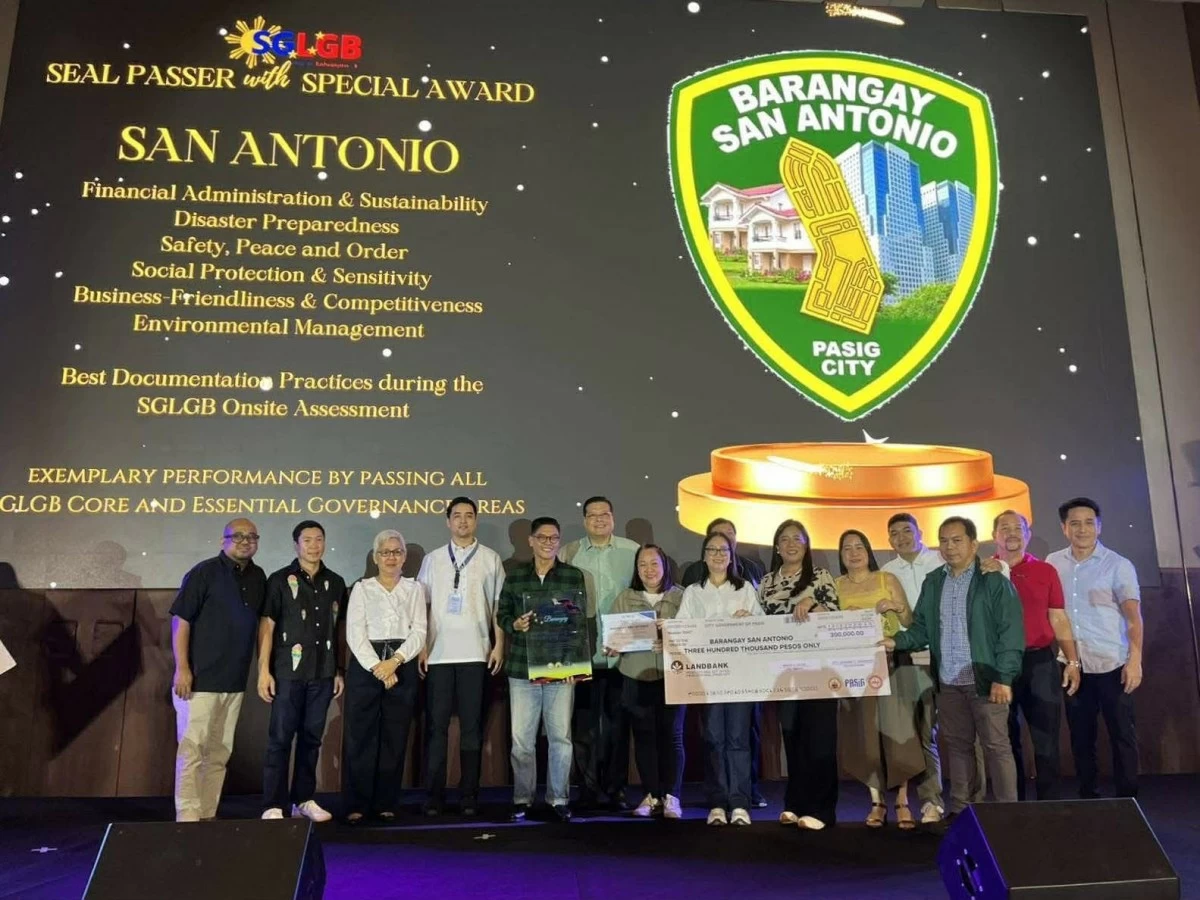 Pasig barangay earns Seal of Good Local Governance for Barangay, special award from DILG