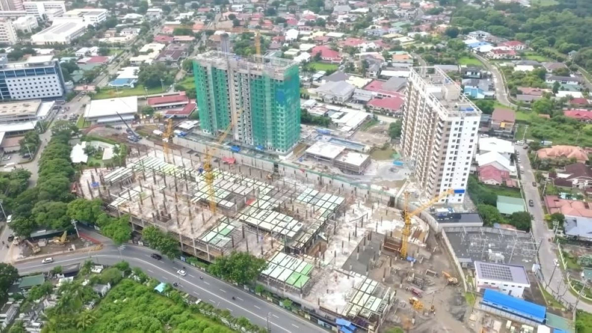 Vision turns into reality as Rockwell at Nepo Center rises from the ground up. (Actual aerial drone shot as of third quarter of 2025)