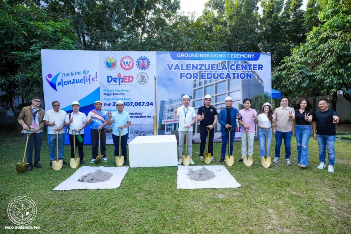 Groundbreaking ceremony of the Valenzuela Education Center (Photo from Valenzuela PIO)