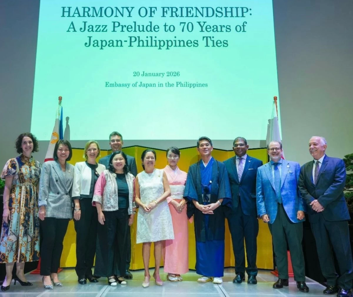 Ambassador Endo Kazuya, accompanied by his wife Akiko Endo, joins First Lady Louise Araneta-Marcos and DFA Undersecretary Maria Theresa B. Dizon-De Vega, alongside fellow envoys:  Ambassador Catherine McIntosh of the Embassy of New Zealand, Ambassador See Sin Yuan Angelita Constance of the Embassy of Singapore, Ambassador Anna Ferry of the Embassy of Sweden, Ambassador Mariomassimo Santoro of the Embassy of European Union, Ambassador Abdul Malik Melvin Castelino of the Embassy of Malaysia, Ambassador David Bruce Hartman of the Embassy of Canada, and Ambassador Gilberto Fonseca Guimarães de Moura of the Embassy of  Brazil.