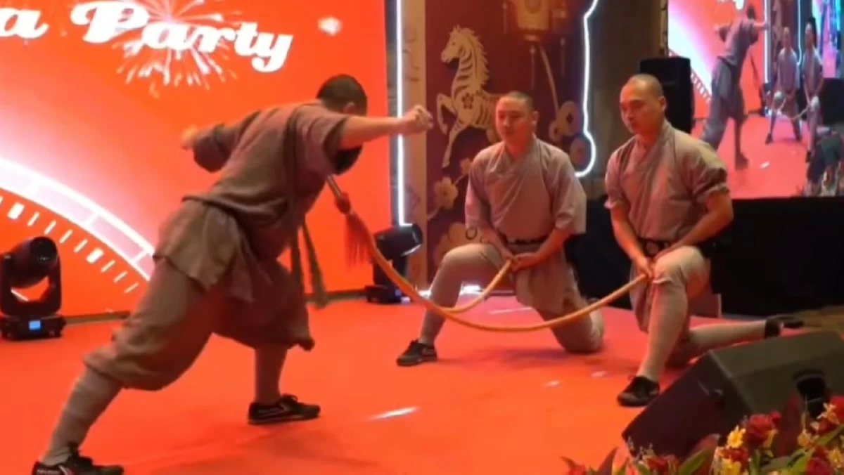 A martial arts exhibition added excitement to the event