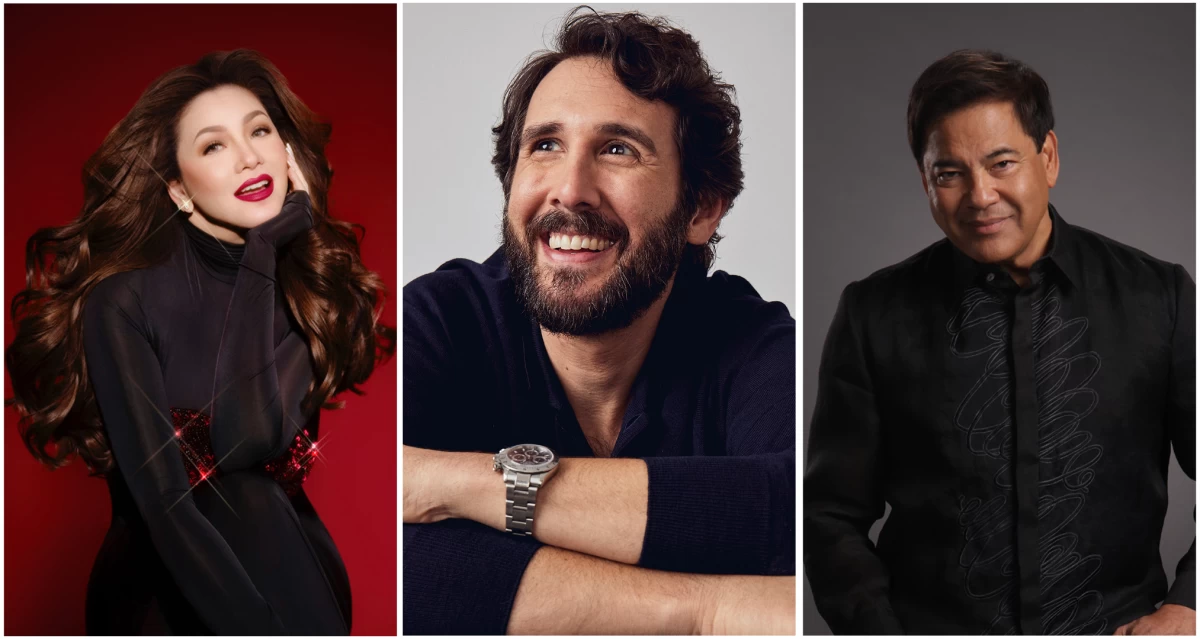 Josh Groban with Regine Velasquez and Martin Nievera