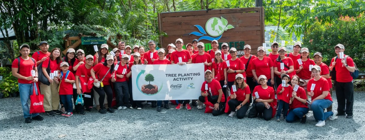 Coca-Cola Philippines employees join tree-planting activity at La Mesa Watershed.