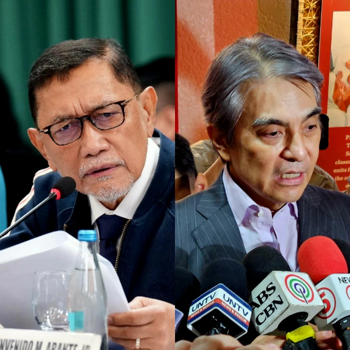 Manila 6th district Rep. Bienvenido "Benny" Abante Jr. (left), Navotas City lone district Rep. Toby Tiangco (PPAB, MANILA BULLETIN)