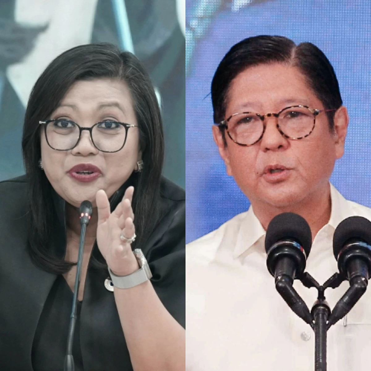 Batangas 2nd district Rep. Gerville "Jinky Bitrics" Luistro (left), President Ferdinand "Bongbong" Marcos Jr. (PPAB, MANILA BULLETIN)