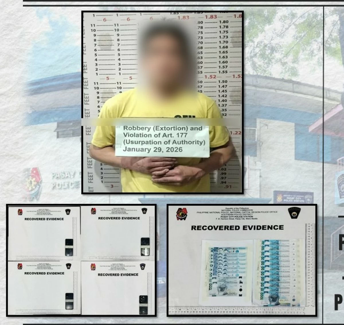 The arrested suspect (Photo from Pasay City Police)