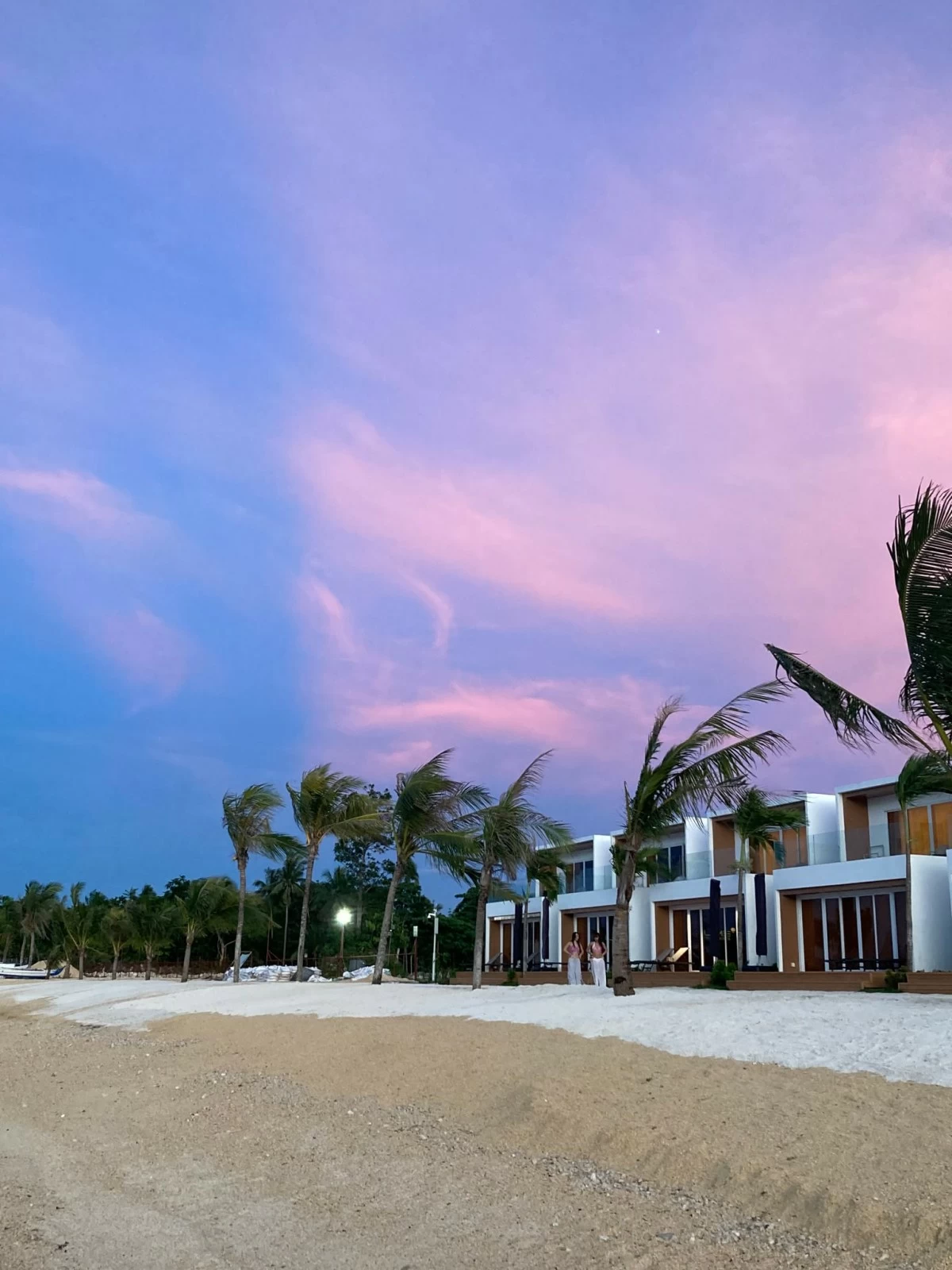 CALM NIGHTS Sunset vibes along the hotel's beachfront villas.