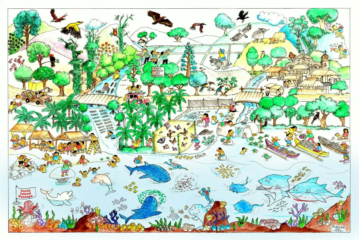 Artwork on sustainability and Barako 77.