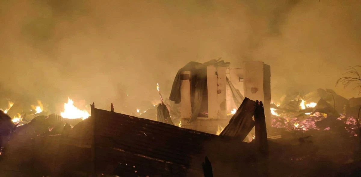 Around 60 families were displaced by a fire that hit a residential area in Barangay Talaba 2 early morning on Jan. 30 (Photo from Mayor Strike Revilla/MANILA BULLETIN)