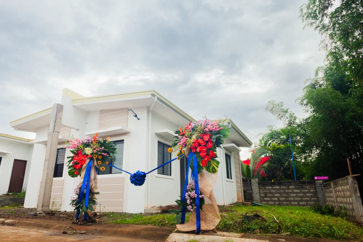 Model housing units at Townhill Tanay, Rizal, developed by Lhoopa as part of its green affordable housing pilot. 