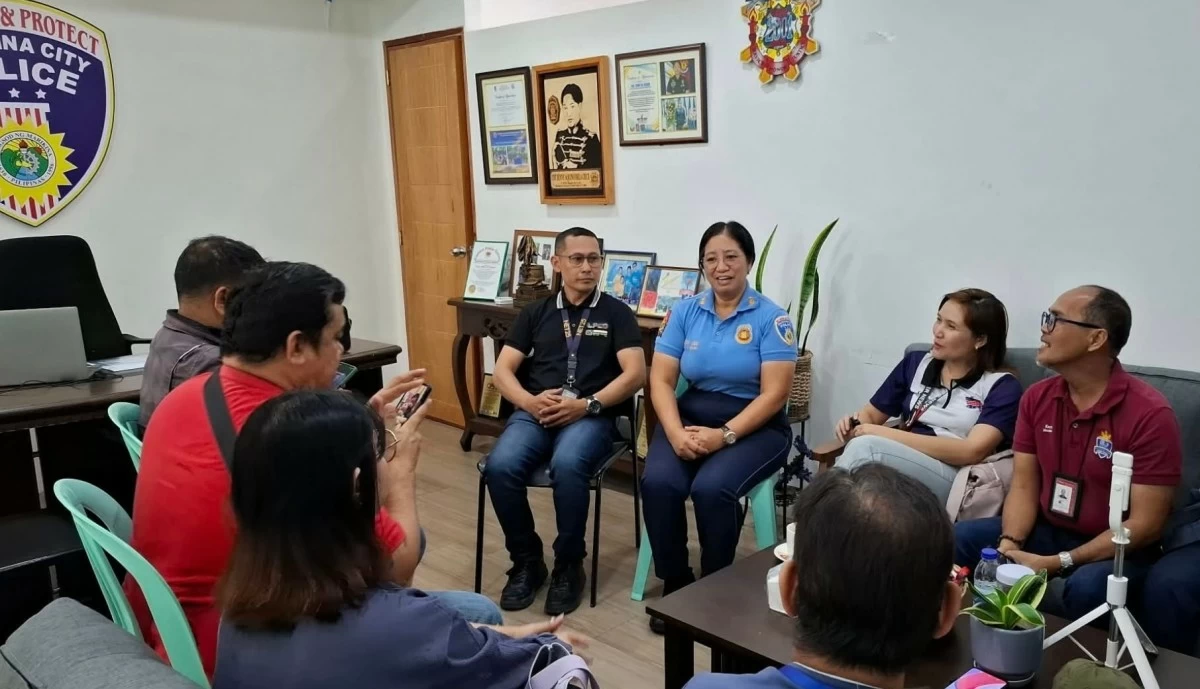 Marikina City Police Station Officer-in-Charge Col. Jenny DC Tecson speaks during an interview with the PaMaMariSan-Rizal Press Corps. (Photo from Marikina CPS)