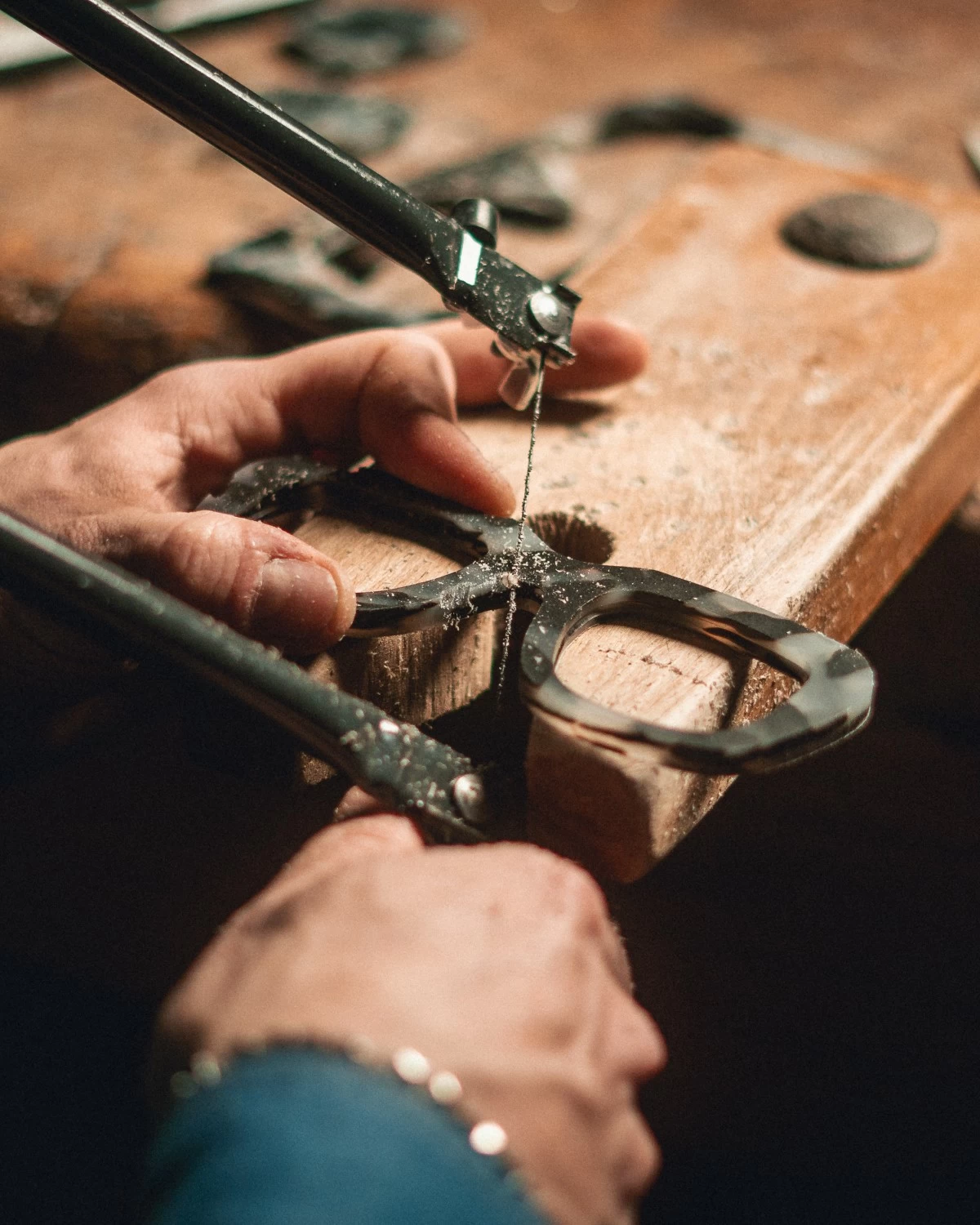 A closer look at how the bespoke glasses are made