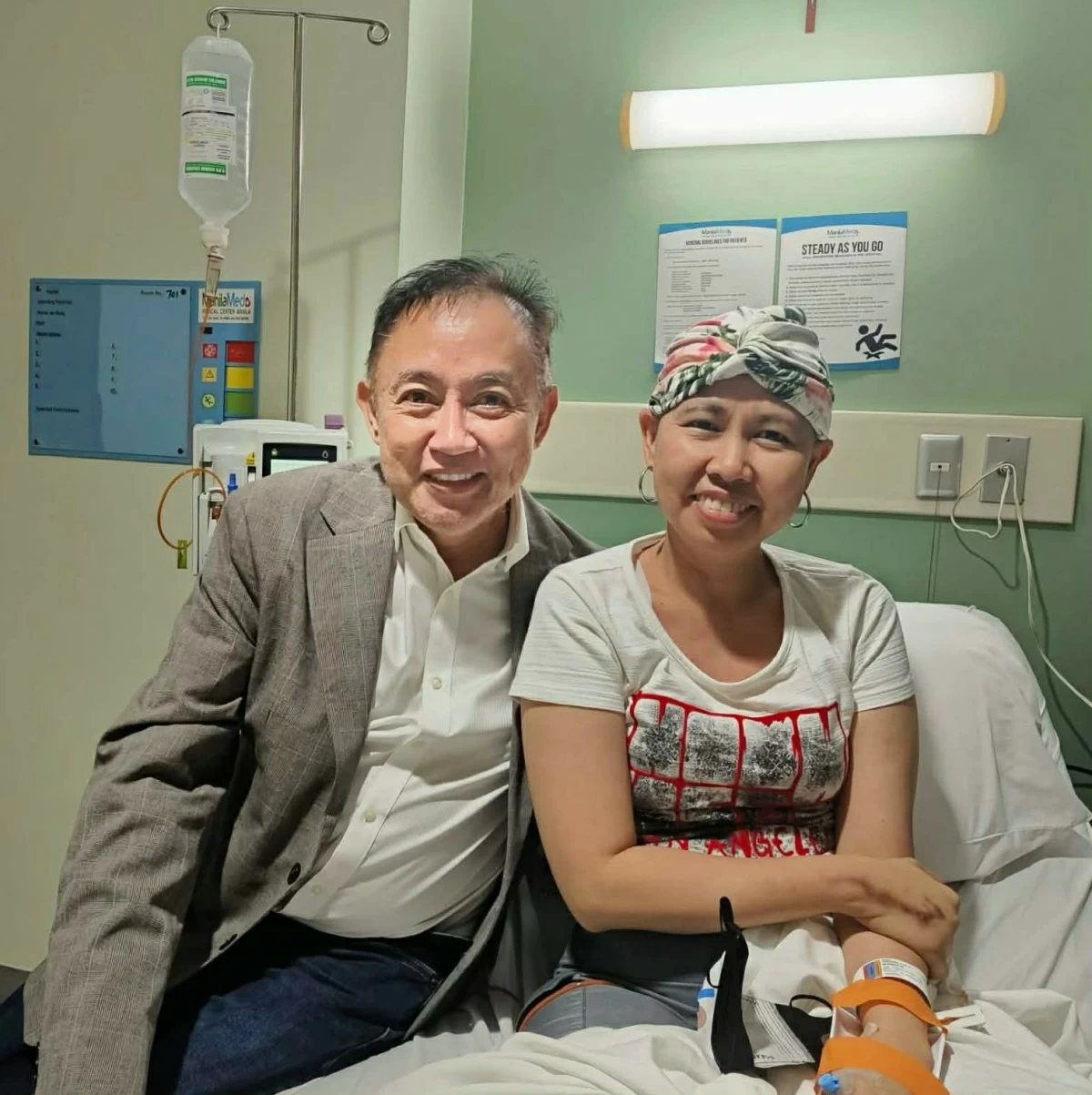 Together in the fight — Anne stands with her doctor, Dr. Alex Delgado, a symbol of courage, care, and hope in her battle against a rare cancer, strengthened by faith and family. (Photo courtesy of Angiellie Talavera Frias)