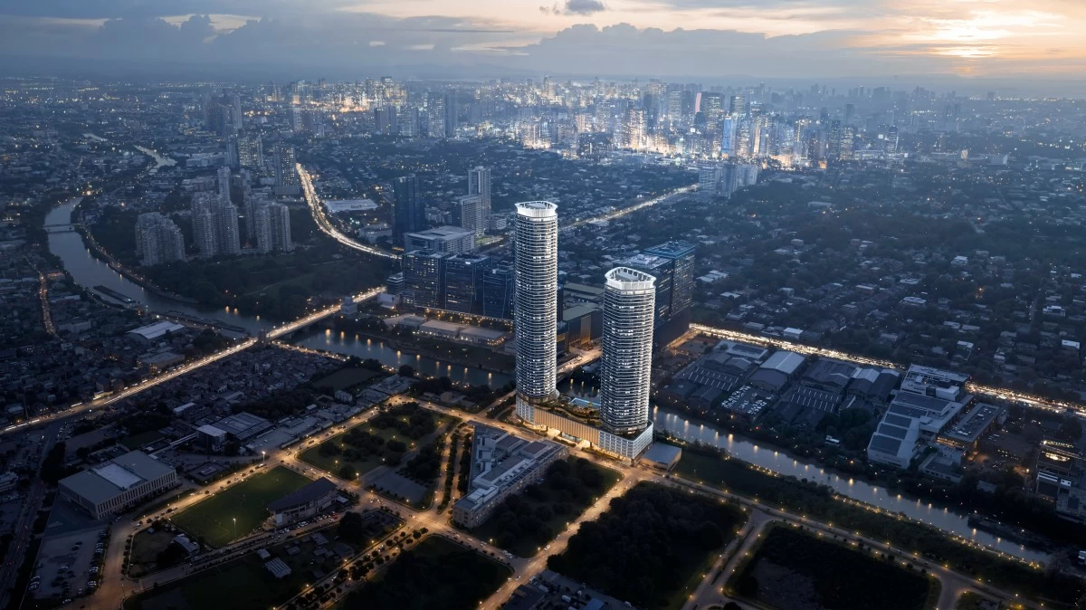 Haraya Residences, as seen from above, is situated at C5 and Ortigas Avenue Extension in Pasig City.