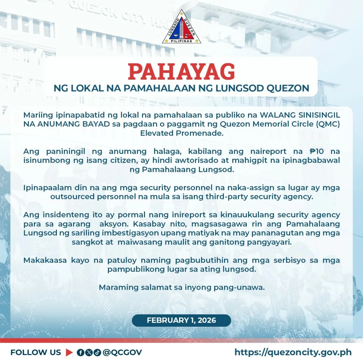 (Quezon City government facebook page)