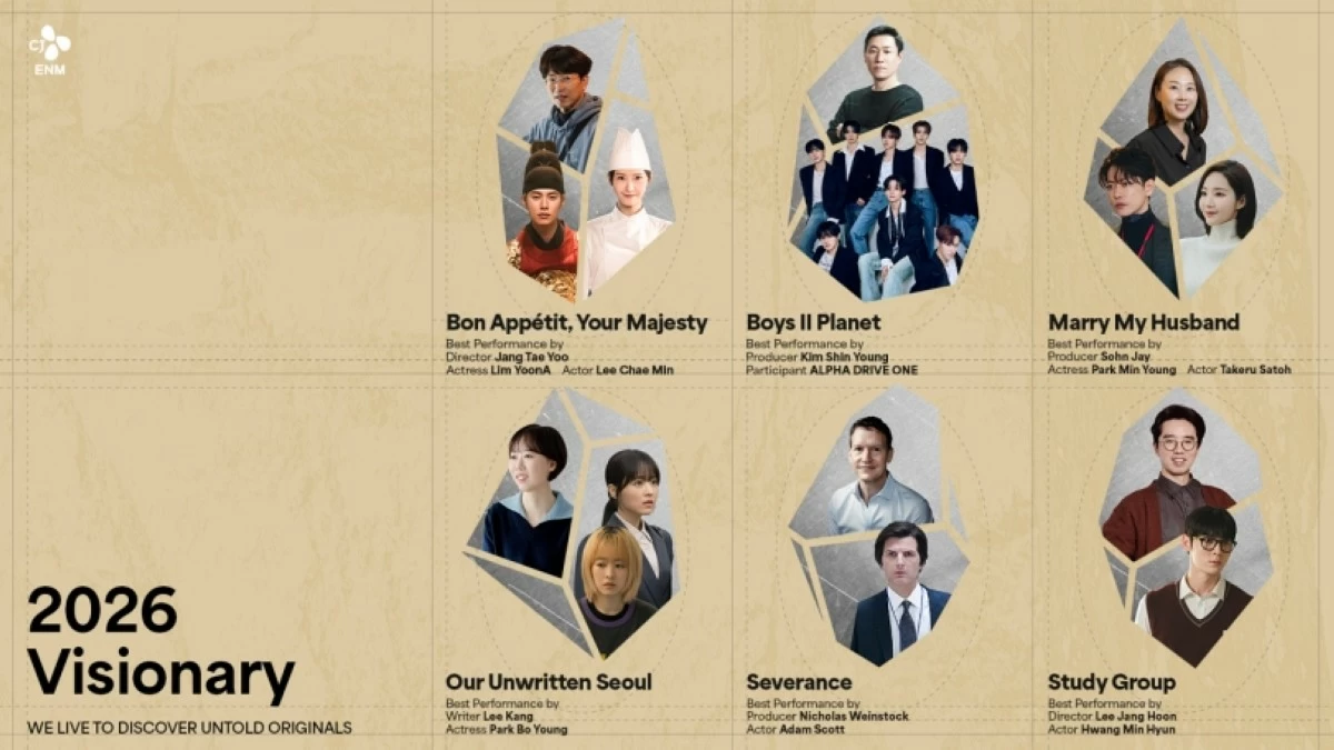 The recipients of the 2026 Visionary award (CJ ENM) 