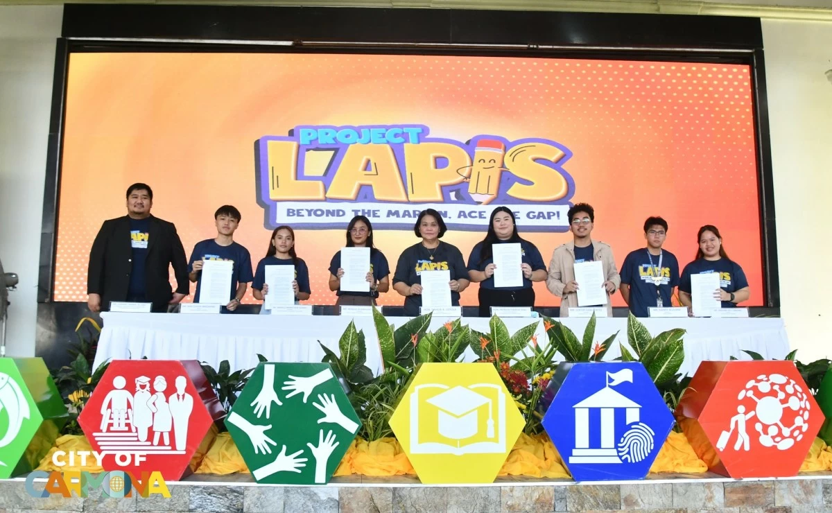 Project LAPIS launch at the Carmona Plaza on Jan. 24 (Photo from Mayor Dahlia A. Loyola's Facebook page/MANILA BULLETIN) 