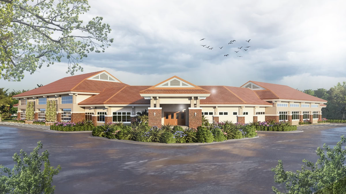 The community clubhouse of the property will sport a charming Spanish-Mediterranean aesthetic. 