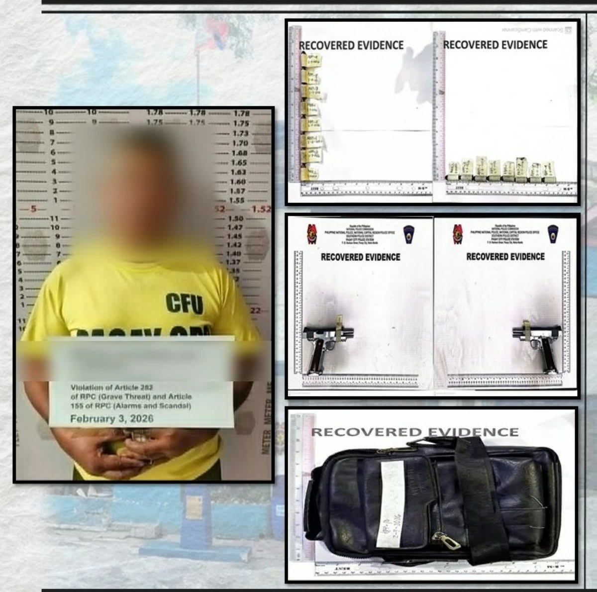 The arrested retired member of Philippine Marines (Photo from Pasay City Police)