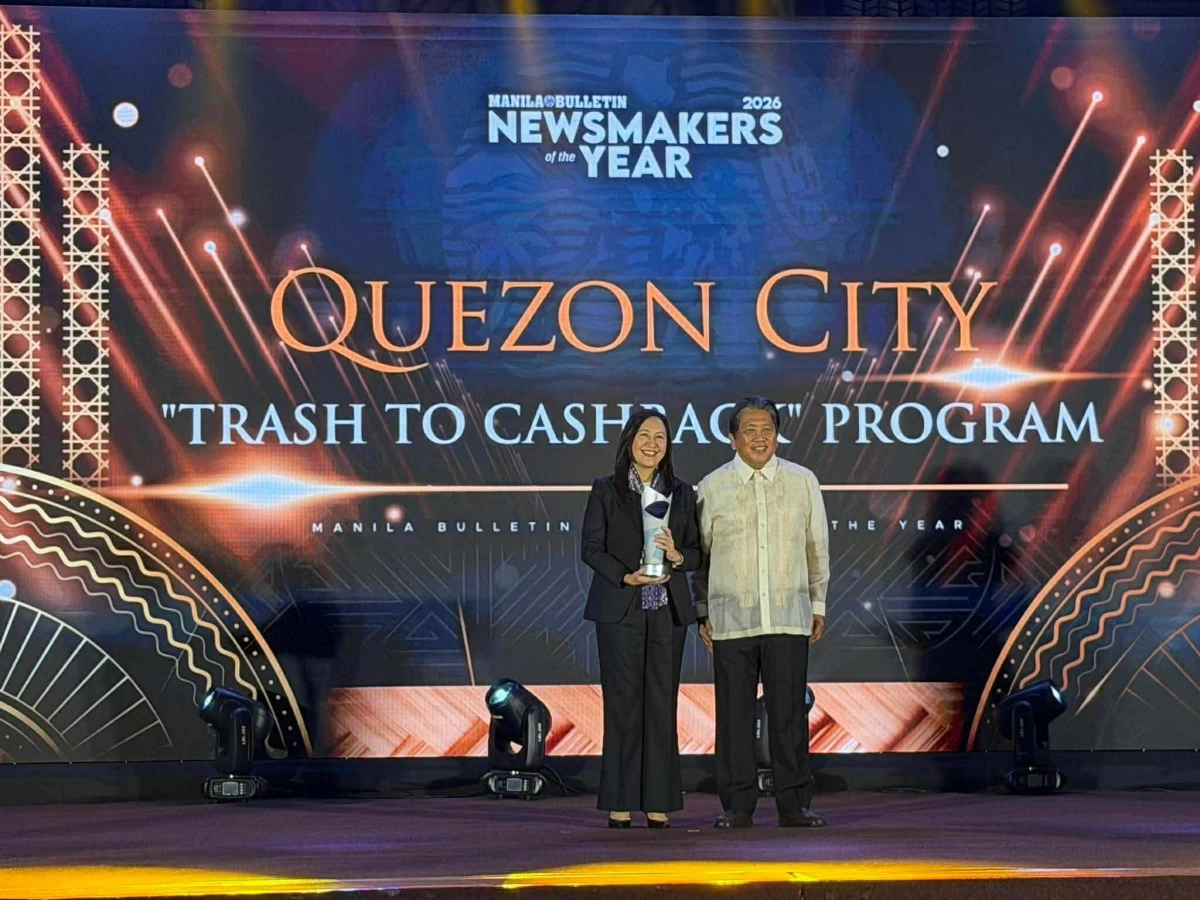 Quezon City Mayor Joy Belmonte and Manila Bulletin Publisher and former press secretary Herminio “Sonny” Coloma during the Newsmakers of the Year awards 2026 held at the Manila Hotel on Monday, Feb. 2 (Manila Bulletin) 