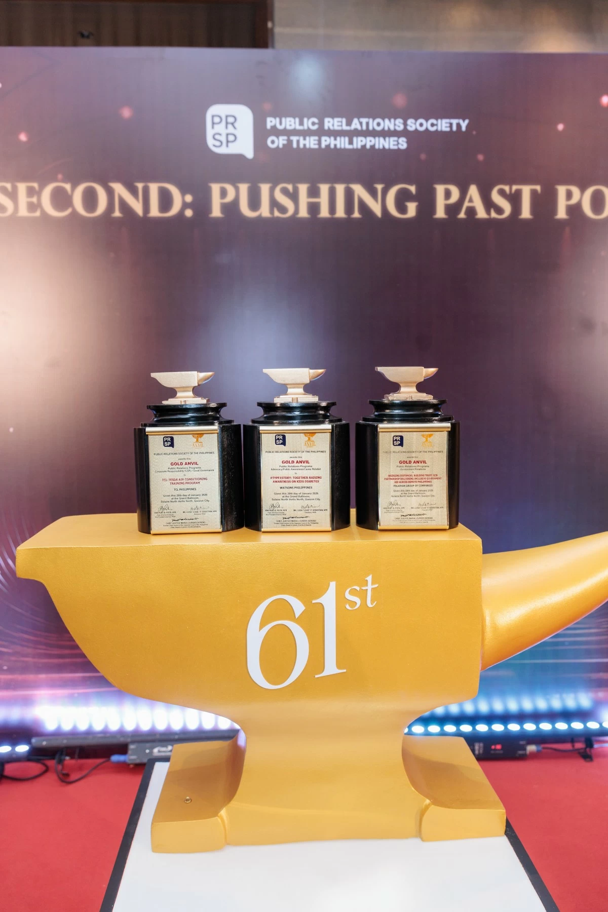 Gold wins for Browne Communications valued partners: TCL-TESDA Air Conditioning Training Program (Corporate Social Responsibility (CSR)/Good Governance), Watsons Philippines’ Together Raising Awareness on Kids Diabetes (Advocacy/Public Awareness/Cause Related), and Palawan Group of Companies’  Bridging Distances, Building Trust: B2B Partnership Delivering Inclusive Government Aid Across Remote Philippines (Government Relations) 