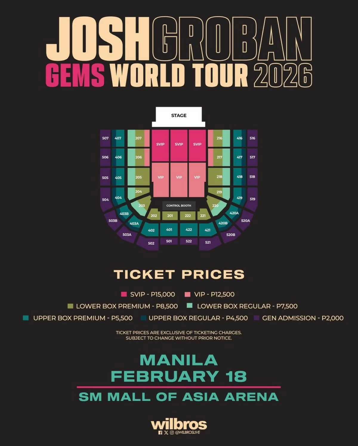 Timeless songs are here to touch the hearts of thousands with the return of Josh Groban for the Gems World Tour 2026 on Feb. 18.