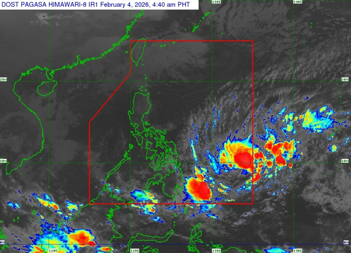 Satellite image of Tropical Depression Basyang (Courtesy of PAGASA)