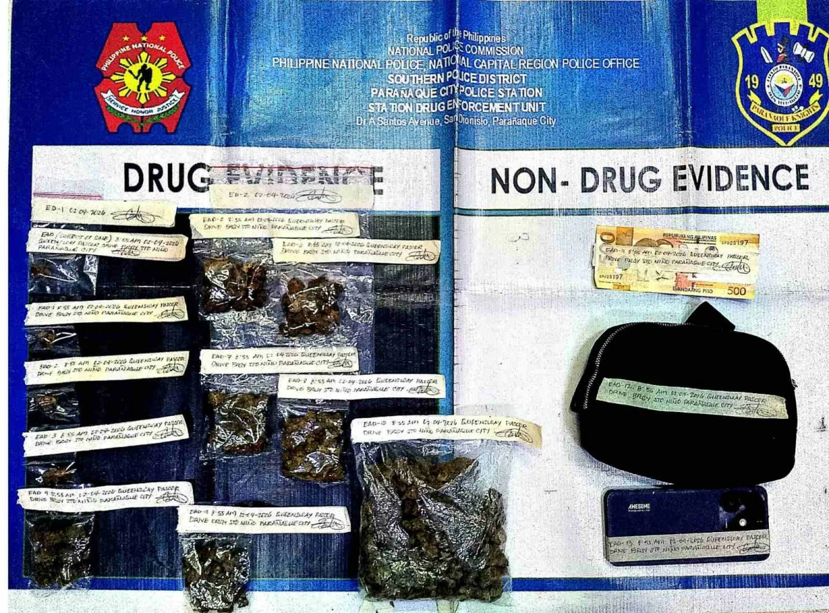 Recovered pieces of evidence (Photo from Paranaque City Police) 