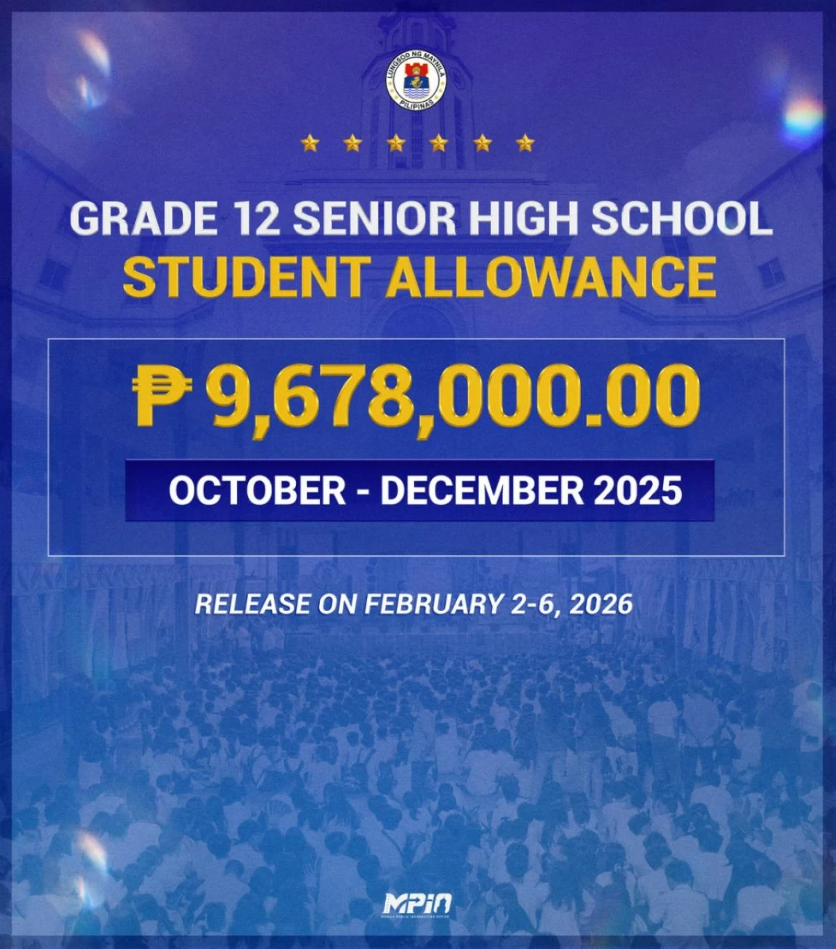 P9.68-M allowance set for Manila Grade 12 students – Mayor Isko