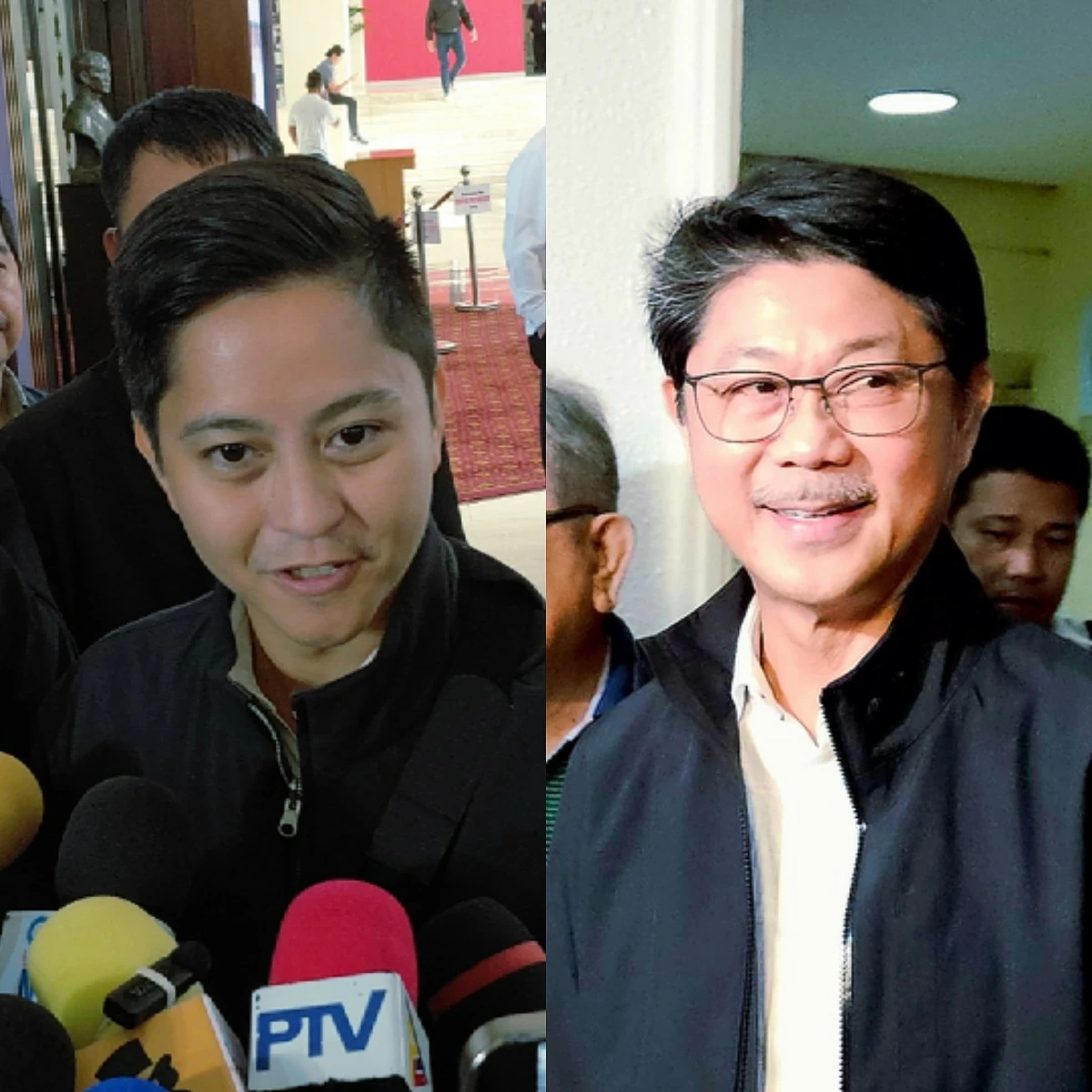Ilocos Norte 1st district Rep. Sandro Marcos (left), House Speaker Faustino "Bojie" Dy III (Ellson Quismorio/ MANILA BULLETIN)