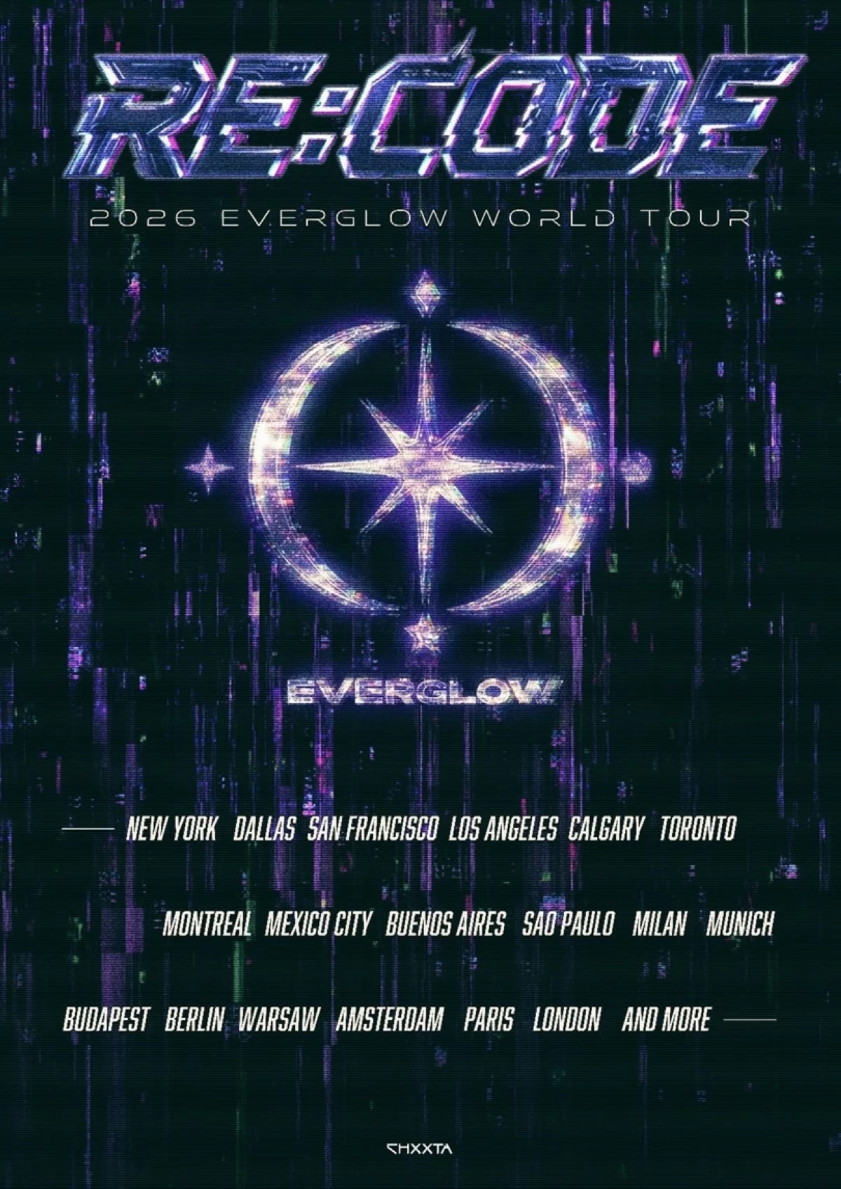 The cities for Everglow's world tour (CHXXTA Company) 