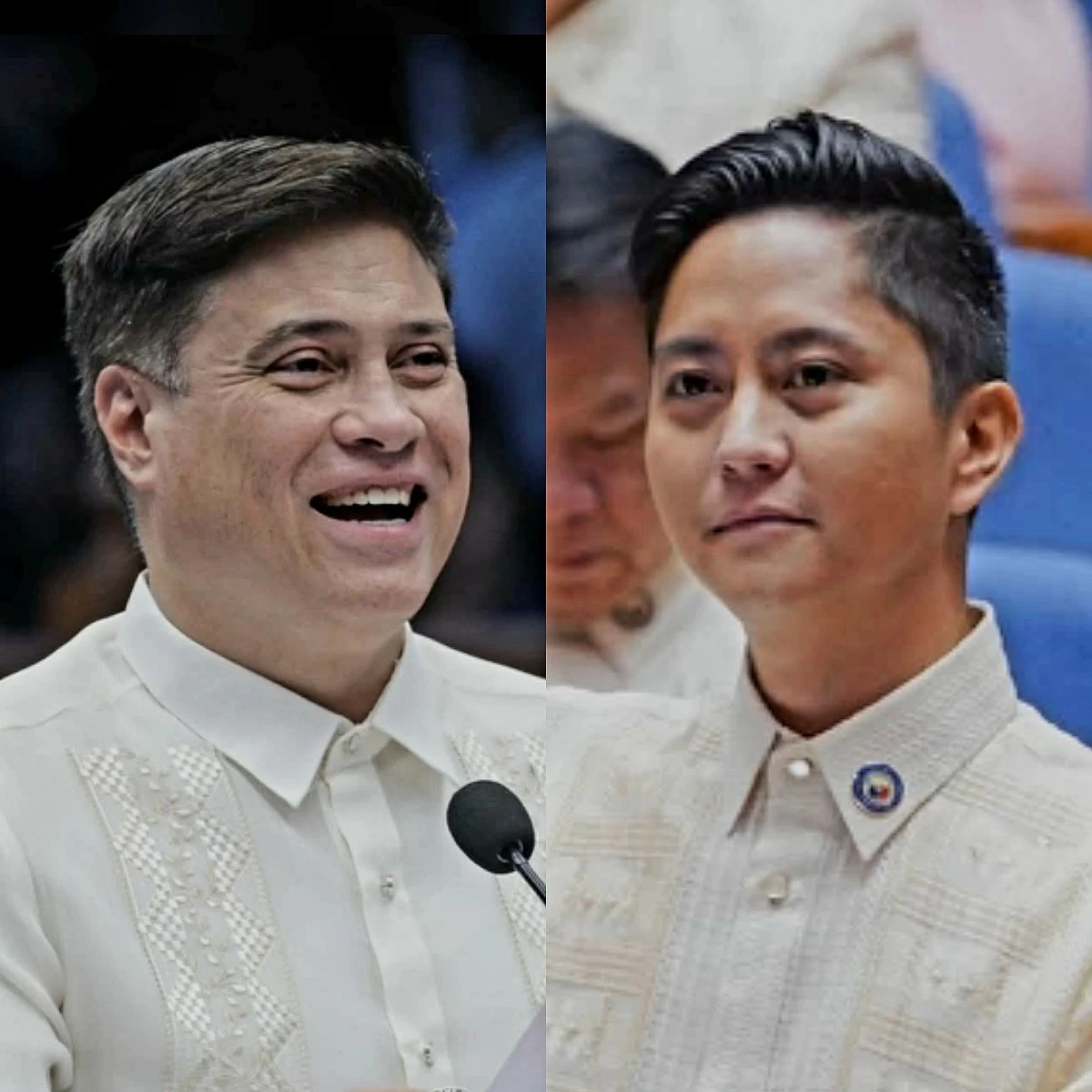 Senator Juan Miguel "Migz" Zubiri (left), Ilocos Norte 1st district Rep.Snadro Marcos (Facebook)