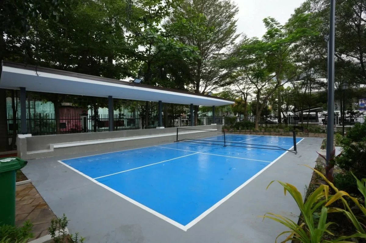 The pickle ball area at the newly renovated Caloocan People's Park (Photo from Caloocan LGU)