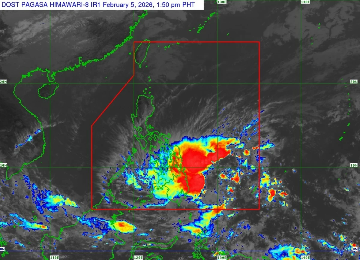 Satellite image of Tropical Storm Basyang (international name: Penha) (Courtesy of PAGASA)
