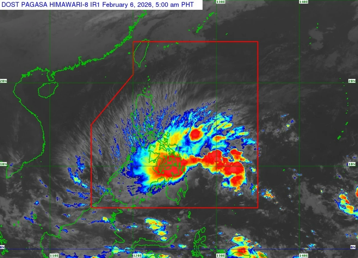 Satellite image of Tropical Storm Basyang (international name: Penha) (Courtesy of PAGASA)