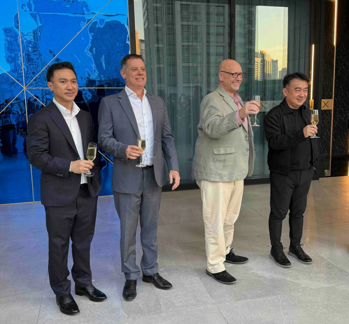 Opening ceremonies get started, with Jackson Go on the far right.