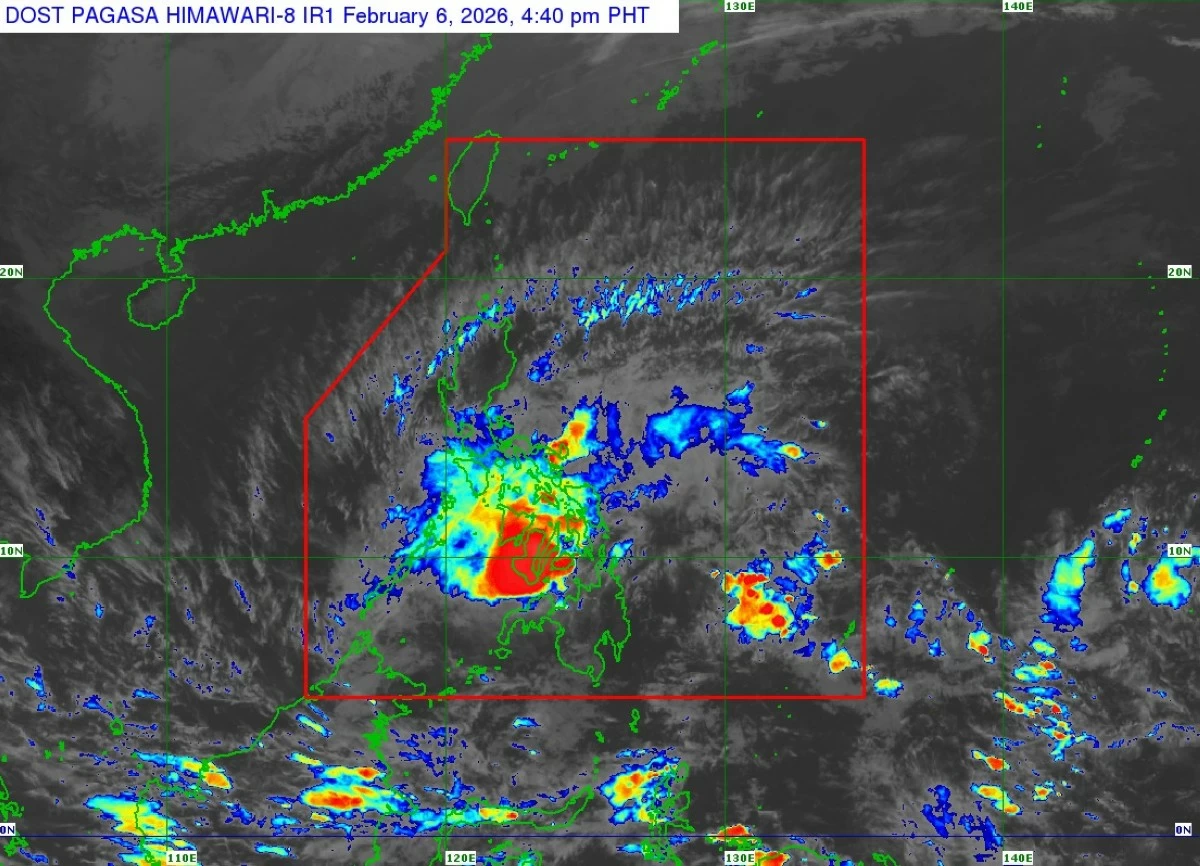Satellite image of Tropical Depression Basyang (international name: Penha) (Courtesy of PAGASA)